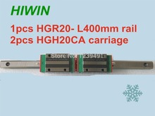 1pcs HIWIN linear guide HGR20 -L400mm with 2pcs linear carriage HGH20CA CNC parts 2024 - buy cheap