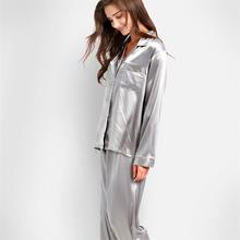 Tony&Candice Women Silk Pajamas 2-Peice Set Satin Pijama Ladies Sleepwear Soft Pyjamas Suit Long Sleeves Nightgown Homewear 2024 - buy cheap