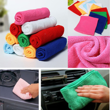 Lançamento 10 pçs super toalha de limpeza de microfibra pano para limpar carro casa cozinha 25*25cm 2024 - compre barato