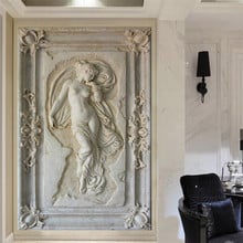 Customized 3D Stereoscopic Relief Angel Nude Statue Mural Wallpaper Entrance Hallway Corridor Backdrop Wallpaper Wall Covering 2024 - buy cheap