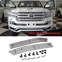 Решетка радиатора из нержавеющей стали 2016, 2017, для Toyota Land Cruiser 200, FJ200, аксессуары 2024 - купить недорого