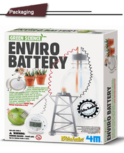 Kit de bateria de ciências verdes diy, ótimo brinquedo educacional para crianças como presente, kits de modelo, novidade, frete grátis 2024 - compre barato