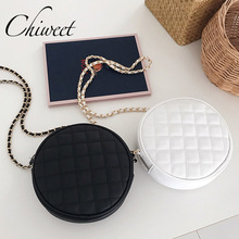 Luxury Soft Leather Quilted Small Round Bag Brand Mini Chain Crossbody Bag Handbags Women Ladies Cute Messenger Shoulder Bags 2024 - buy cheap