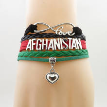 infinity love afghanistan Bracelet heart Charm afghanistan national flag bracelets & bangles for Woman and man jewelry 2024 - buy cheap