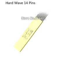 Hard Wave 14 Pins Tattoo Needles Permanent Makeup Eyebrow Blade Microblading Needles For 3D Embroidery Manual Tattoo Pen Machine 2024 - buy cheap