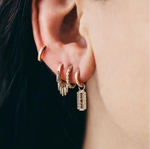 Chic european women fashion jewelry two way used circle drop dangle cz earring gold silver color 2024 - buy cheap