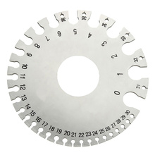 0-36 redondo awg swg fio espessura régua calibre diâmetro ferramenta de medição de fio de aço inoxidável calibre centro caliper calibre 2024 - compre barato