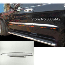 Car Sticker ABS Chrome Side Door Trim Strip Molding Stream Lamp Panel For Jeep Grand Cherokee 2014 2015 2016 2017 2018 2019 2020 2024 - buy cheap