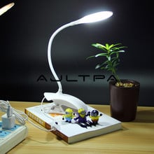 Creative Eye Protection LED Reading Desk Lamp Touch Dimmer Flexible Book Lights Study Office USB 14 LED clip table light 2024 - buy cheap