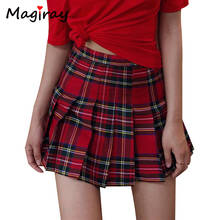 Preppy Harajuku A-Line Mini Plaid Skirt Girl y2k High Waist Pleated Sailor Korean Kawaii Sweet School Uniform Short Skirt Skort 2024 - buy cheap