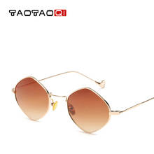 TAOTAOQI Metal Small Square Frame Sunglasses Women Brand Vintage Sun Glasses Female Eyewear oculos UV400 2024 - buy cheap