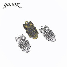 YuenZ-Colgante de búho de bronce antiguo, 2 colores, fabricación de joyas, collar, pendientes, pulsera, accesorios, D141, 10 Uds. 2024 - compra barato