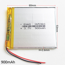 265360 3.7V 900mAh Lithium Polymer Li-Po PLIB Rechargeable Battery cells For Mp3 camera GPS PSP smart watch speaker recorder mp4 2024 - buy cheap
