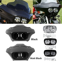 Carenado exterior interior de motocicleta y faro frontal LED doble de 5,75 pulgadas para Harley Road Glide FLTR 1998-2013 11 12 2024 - compra barato