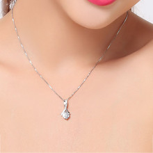 Diomedes Women Silver Plated Zircon Micro-inlaid Wild Clavicle Chain Necklace Simple Pendant Jewelry WHOSALE DROP SHIPPING MAY3 2024 - buy cheap