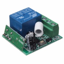 Receptor de Control remoto eléctrico inalámbrico, interruptor de relé de 100M, 1 canal, DC12V, AC22V, RF, 433MHz, Relé inalámbrico 2024 - compra barato