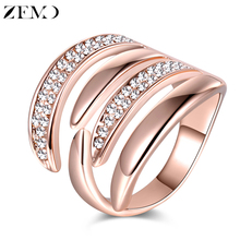 Женские открытые кольца в форме когтя ZEMO, Классические свадебные ювелирные изделия с кристаллами в винтажном стиле, 2019 2024 - купить недорого