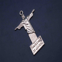 Grande medalha de pingente de cruz de jesus brasileira. Medalha pingente de amuleto de jesus do brasil 2024 - compre barato