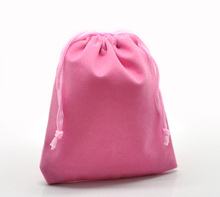 Doreen Box hot- 10 шт. розовые бархатные мешочки на шнурке Подарочный мешок для ювелирных изделий 12x10 см (4 6/8 "x3 7/8") (B20288) 2024 - купить недорого