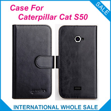 Hot! 2016 Caterpillar Cat Caso S50, 6 Cores de Couro de Alta Qualidade Saco Do Telefone Tampa Caso Exclusivo Para Caterpillar Cat S50 rastreamento 2024 - compre barato