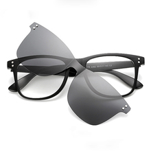 Montura de gafas ópticas para hombre y mujer, lentes de sol polarizadas con imán, con Clip, para miopía, QF051 2024 - compra barato