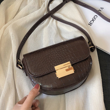 Сумки через плечо с крокодиловым узором для женщин 2019 маленькая сумочка на цепочке маленькая сумка из искусственной кожи женская дизайнерская сумка на плечо 2024 - купить недорого