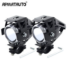 2 pçs motocicleta led farol 12v branco 3000lmw u5 moto condução holofotes farol moto ponto cabeça luz da lâmpada drl 2024 - compre barato