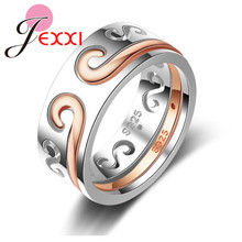 Fashion  Silver Size 7 9 11 Ring For Women Men Lover Wedding Ring Rose Gold Color Jewelry Promotion Sale Fast Shipping 2024 - buy cheap