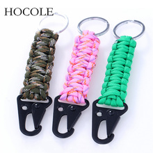 Outdoor Survival Kit Parachute Cord Keychain Military Emergency  Rope Carabiner For Keys  Tensile Strength Christmas gifts 2024 - buy cheap