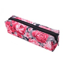 Kawaii bonito diy escola lápis caso para crianças meninos meninas 3d impressão flor pencilcase lona saco de papelaria bolsa suprimentos 2024 - compre barato