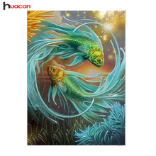 Diamond Painting Cross Stitch Fish Full Drill 5D DIY Diamond Embroidery Rhinestone Mosaic Painting Home Decor 2024 - buy cheap