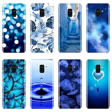 Funda de teléfono de silicona para Samsung Galaxy A6, A8 Plus, 2018, Corazón Azul, estrella, funda trasera suave para Samsung A6, A7, A8, 2018, A3, A5, 2016, 2017 2024 - compra barato