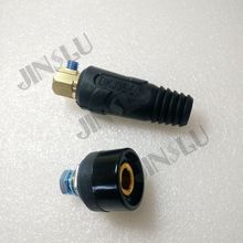 Conjuntos 2 Euro Style Cabo Conector plug + estilo Euro 35-50 conector do soquete, plug macho e fêmea 2024 - compre barato