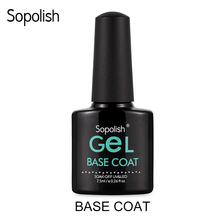 Sopolish Base Gel 7.5ML Black Bottle Nail Art Vernis Semi Permanent Nails  UV/LED Lamp Soak-Off Gel Nail Polish Base Coat 2024 - buy cheap