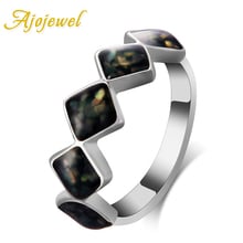 Ajojewel Simple Trendy Sea Shell Female Finger Ring With Stone Geometric Jewelry Ladies Rings Wholesale 2024 - buy cheap