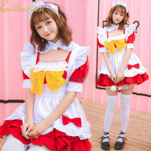 Lolita Anime Cosplay Costume Lolita Maid Dress Cute Bow Girls Halloween Costume Adult Japanese Sweet Lolita Princess Dress Girl 2024 - buy cheap