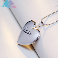 Miss Lady  locket pendant necklace Photo Frame pendant Gold Silver Love Letter locket necklace jewelry necklace gifts MLY60N 2024 - buy cheap