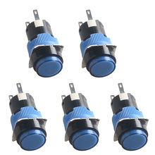 EE support 5 X 12V 16mm Blue LED Light Push Button Rocker Toggle Switch ON OFF Auto Car Styling 2024 - buy cheap