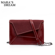 Mara's Dream Fashion Women Bags Solid Color PU leather Messenger Bag New Chain Shoulder Crossbody Bag Women Handbag Bolso Mujer 2024 - buy cheap