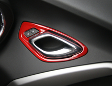 Lapetus внутренняя дверная ручка Чаша рельефная Накладка для отделки аксессуары для интерьера подходит для Chevrolet Camaro 2016 2017 2018 ABS 2024 - купить недорого