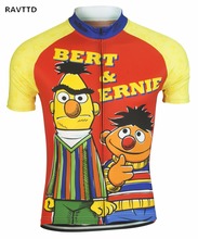 Bert and Ernie-maillot de ciclismo para niños, ropa deportiva de manga corta para exteriores, XS-XL 2024 - compra barato
