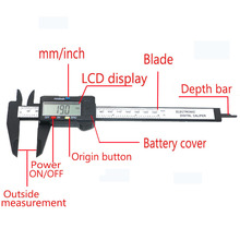 150mm LCD Digital Caliper Electronic Carbon Fiber Vernier Gauge Micrometer 6 inch Measuring Tool Pachymeter 2024 - buy cheap