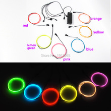 1Meter 6pieces multicolor 1.3mm electroluminescent wire light flexible EL wire neon tube rope For craft tree decor LED stripToys 2024 - buy cheap