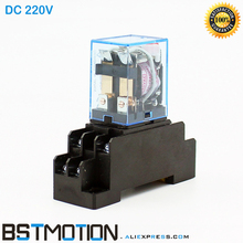 10 шт./лот 220 В DC 10A 8PIN катушка реле питания DPDT LY2NJ HH62P HHC68A-2Z с гнездом 2024 - купить недорого