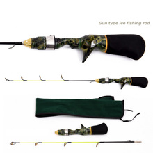 50cm 60cm Camouflage gun type ice fishing raft fishing rod solid rod slightly spear rod fishing tackle 2024 - buy cheap
