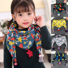 4pcs Baby Girls Triangle Scarves Kids Neckerchief Spring Autumn Cartoon Print Girl Warm Collar Toddler Boys Neck Wear Baby Scarf 2024 - buy cheap