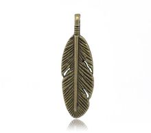 DoreenBeads Retail Antique Bronze Feather Charm Pendants 30x9mm,sold per pack of 50 2024 - buy cheap