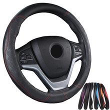 DERMAY 6 Colors Car Steering Wheel Cover Volant Braid On Steering Wheel Funda Volante 37CM-38CM Auto Car Accessories Anti-Slip 2024 - buy cheap