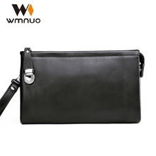 Wmnuo-cartera de mano de cuero de vaca genuino para hombre, bolso de mano de lujo, billetera de diseñador famoso, a la moda, 2020 2024 - compra barato