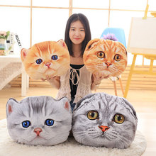 Cute 3D Cat Plush Pillow Simulation Cat Stuffed Cushion Toys For Seat Sofa Cat Stuffed Plush Toys For Children 2024 - buy cheap